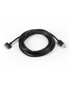 Monoprice 10ft SlimFit USB Sync Cable for all 30-pin iPad, iPhone, and iPod - BLACK