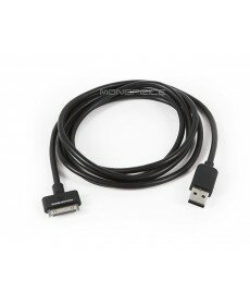 Monoprice 6ft SlimFit USB Sync Cable for all 30-pin iPad, iPhone, and iPod - BLACK