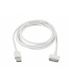 Monoprice 6ft SlimFit USB Sync Cable for all 30-pin iPad, iPhone, and iPod - WHITE