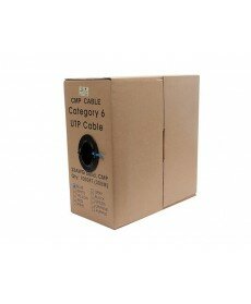 1000FT Cat 6 Bulk Bare Copper Ethernet Network Cable UTP, Solid, Plenum Jacket (CMP), 400MHz, 23AWG - Blue
