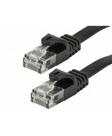 Monoprice - Cat5e 30AWG UTP Flat Ethernet Network Patch Cable, 5ft Black