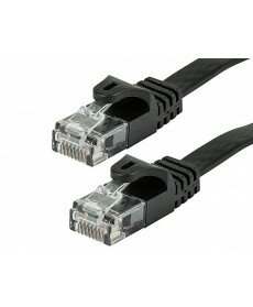Monoprice - Cat5e 30AWG UTP Flat Ethernet Network Patch Cable, 10ft Black
