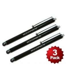 Monoprice 4.5" Aluminum Stylus (3-Pack) for all iPad, iPhone, iPod, Tablets, and SmartPhones - Black