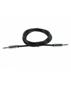 Monoprice - 3ft Designed for Mobile 3.5mm Stereo Male to 3.5mm Stereo Male (Gold Plated) - Black