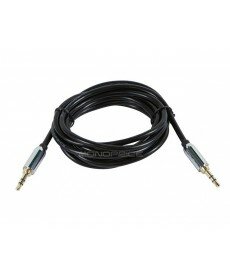 Monoprice - 6ft Designed for Mobile 3.5mm Stereo Male to 3.5mm Stereo Male (Gold Plated) - Black