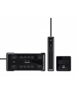 Monoprice Surge Protection 3 Pack, Black - 6 Outlet 540 Joules, 12 Outlet 2 USB Charger Ports 3420 Joules, 3 Outlet Wall Tap w/ 2 USB Ports 540 Joules