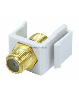 Monoprice Keystone Jack - Modular F Type (White)